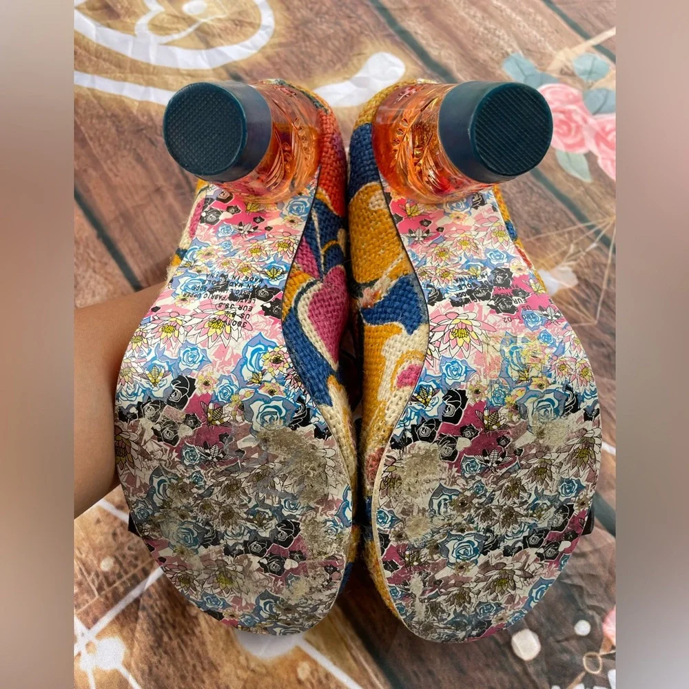 Irregular Choice Red and Orange Heels with Vibrant Design - Picture 7 of 16